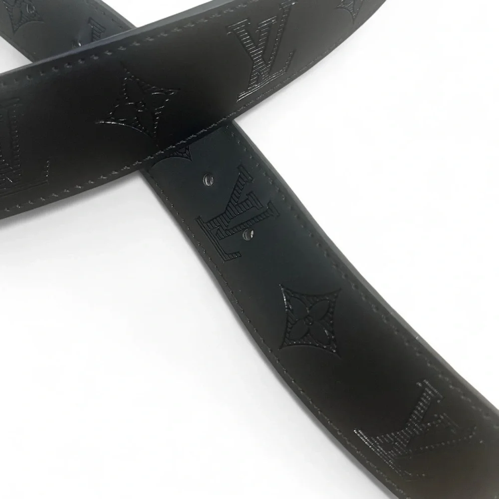 Louis Vuitton Black Belt with Gold Buckle - Picture 4 of 7